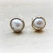 Stud Earring Pearl,Silver Freshwater Pearl Stud Earrings, Sterling Post Earring,Silver Stud Earrings, Natural Pearl Earrings,June Birthstone