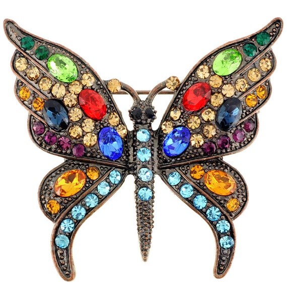 Multicolor Butterfly Pin Brooch 1001612