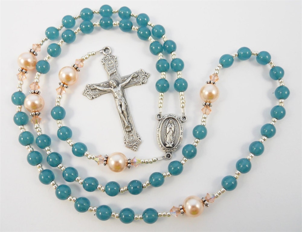 Our Lady of Guadalupe Catholic Mexican Rosary by RosaryGardenCathy