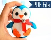 Penguin, Baby Christmas Penguin Ornament PDF Sewing pattern Instant Download A656 Il_170x135