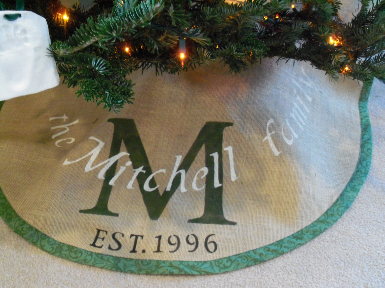 Personalized Burlap Tree Skirt 