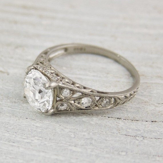 Showing Gallery For Vintage Engagement Rings Etsy