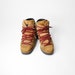 tan hiking boots red laces