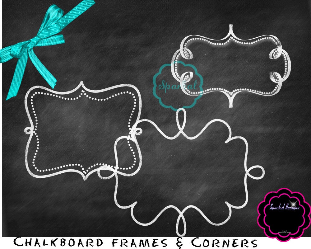 Digital Chalkboard Frames Chalkboard Corner Clip Art