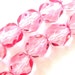 Pale pink Czech fire polished 6mm glass beads, qty 29