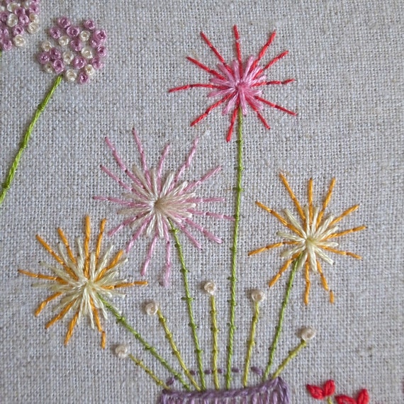 Beautiful flowers embroidery pattern PDF