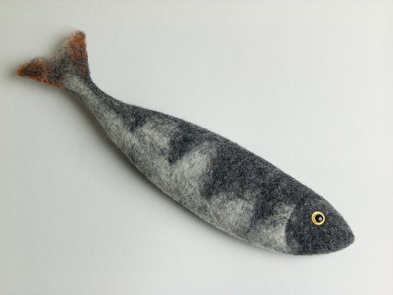 Needle Felted Fish Fridge Magnet by felttess on Etsy