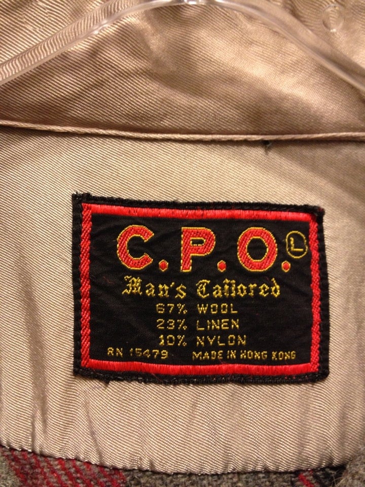CPO jacket Vintage 1970s board shirt plaid thick flannel