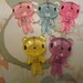 Kawaii cute robot bear cabochons 5 pcs