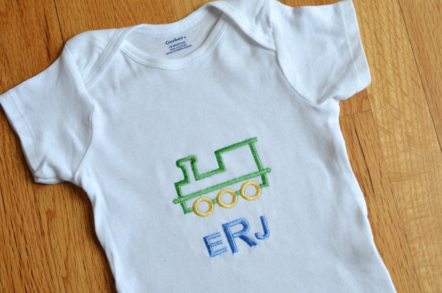 Custom Baby Boy Onesie Monogram Baby Boy by RenderedNest on Etsy