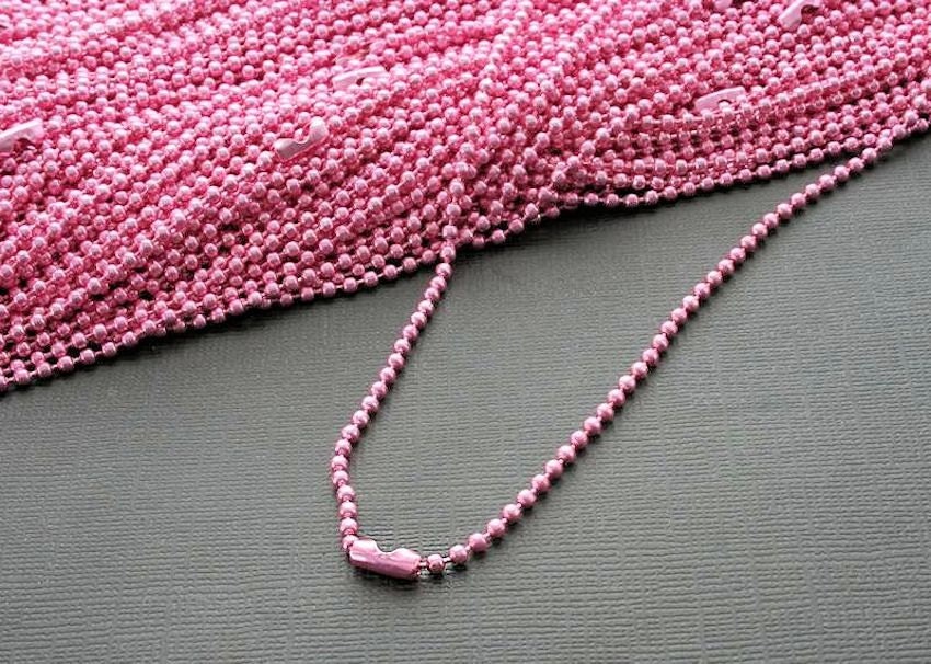 10 Ball Chain Necklaces Pretty Pink 28 Great Quality for