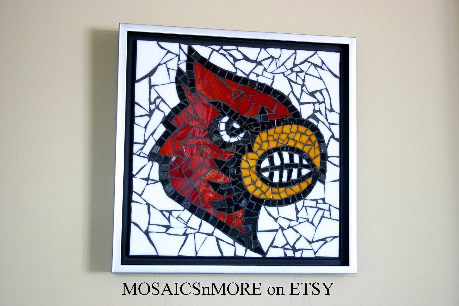 Mosaic Louisville Cardinal Wall Hanging College Basketball