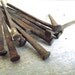 Square Cut Nails Antique 1800s Assemeblage Art Steampunk Rusty Nails Rustic Country Decor