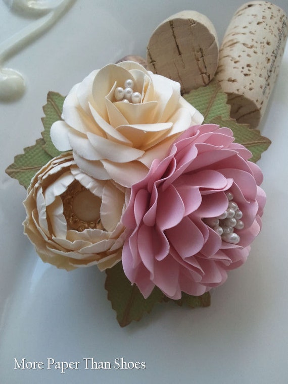Corsages Paper Flowers Weddings Bridal Shower Baby