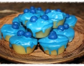 BLUEBERRY CHEESECAKE Scented Primitive Grubby Iced Cupcake Wax Tarts Melts Fillers HIGHLY Scented