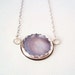 Full Moon Necklace. Recycled Mother of Pearl Button in Sterling Silver. Unique Jewelry