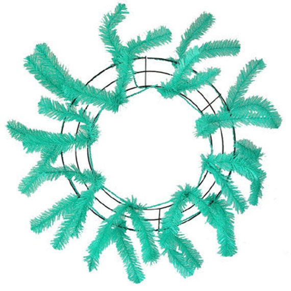 24 Deco Mesh Work Wreath SEAFOAM by AllTheMakings on Etsy