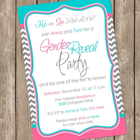 Samples Of Gender Reveal Party Invitations 9