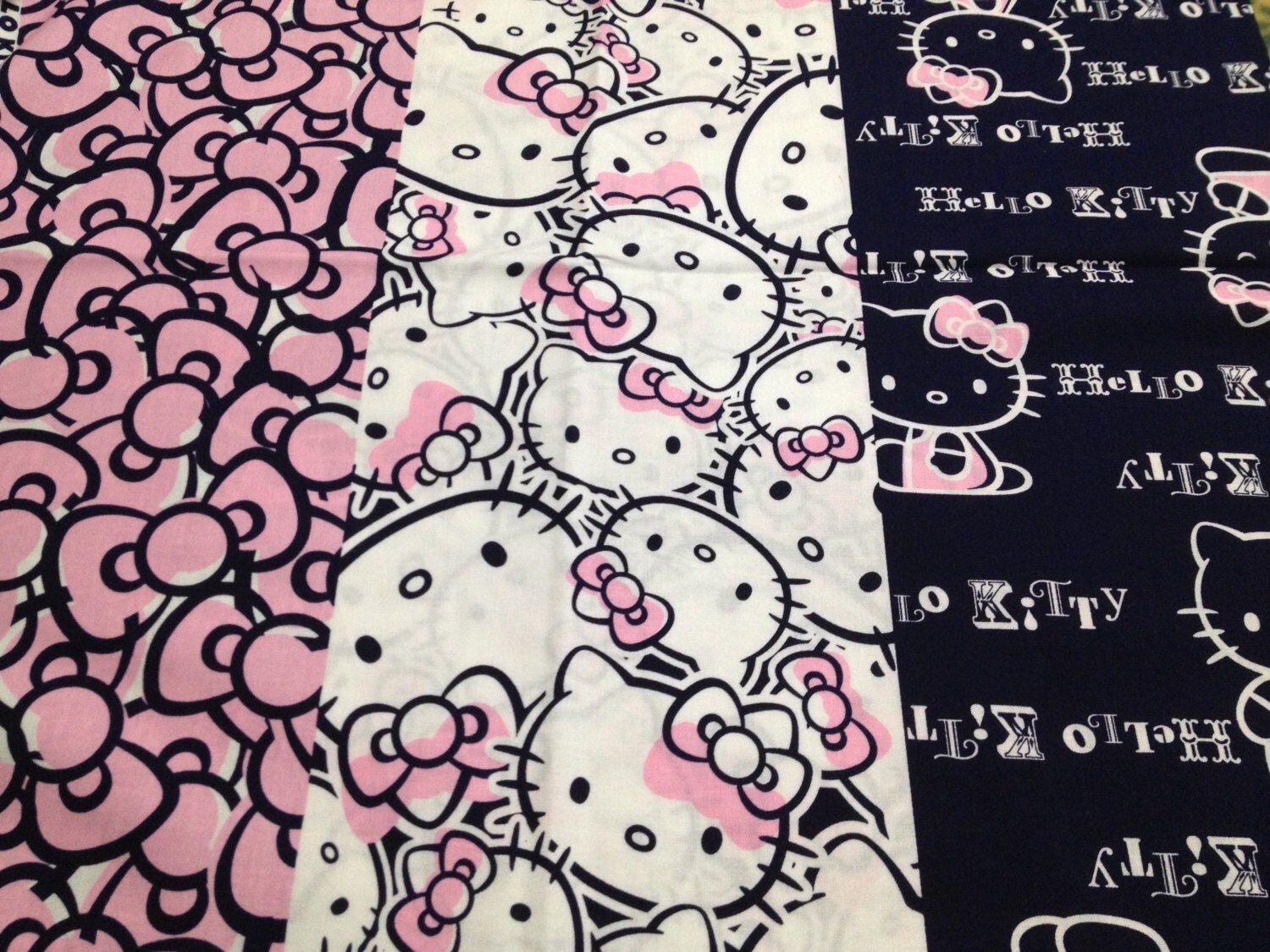 Hello kitty cotton fabric One yard new item by HanamiBoutique