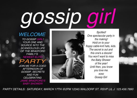 Gossip Girl Invitation 2