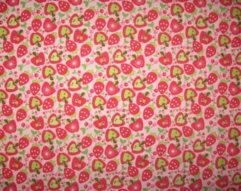 Hoo's in the Forest by Doohickey Designs fruit on pink 21" X 42"