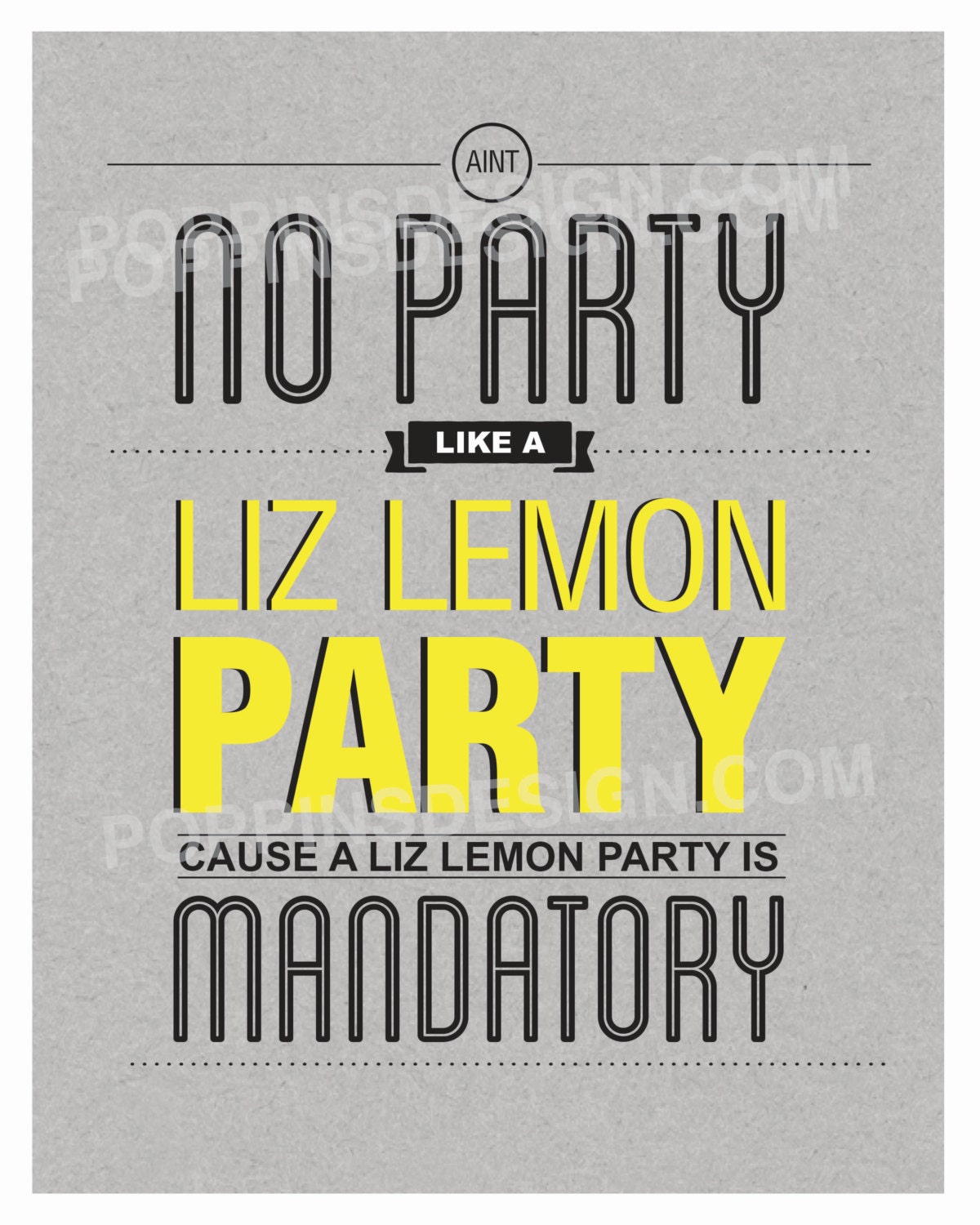 8x10 30 Rock Liz Lemon Party