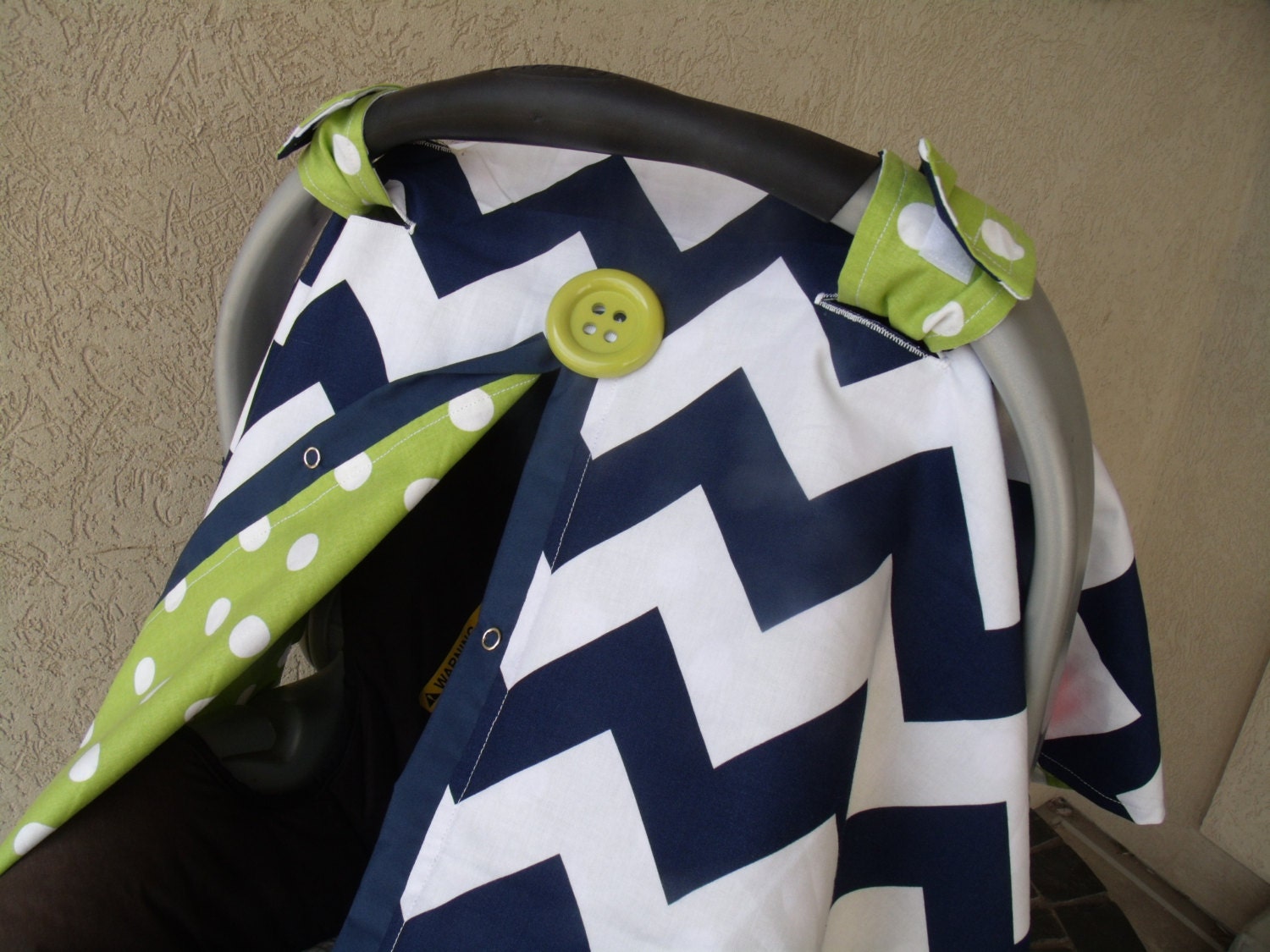 Carseat Canopy Navy Chevron FREESHIPPING code carseat cover