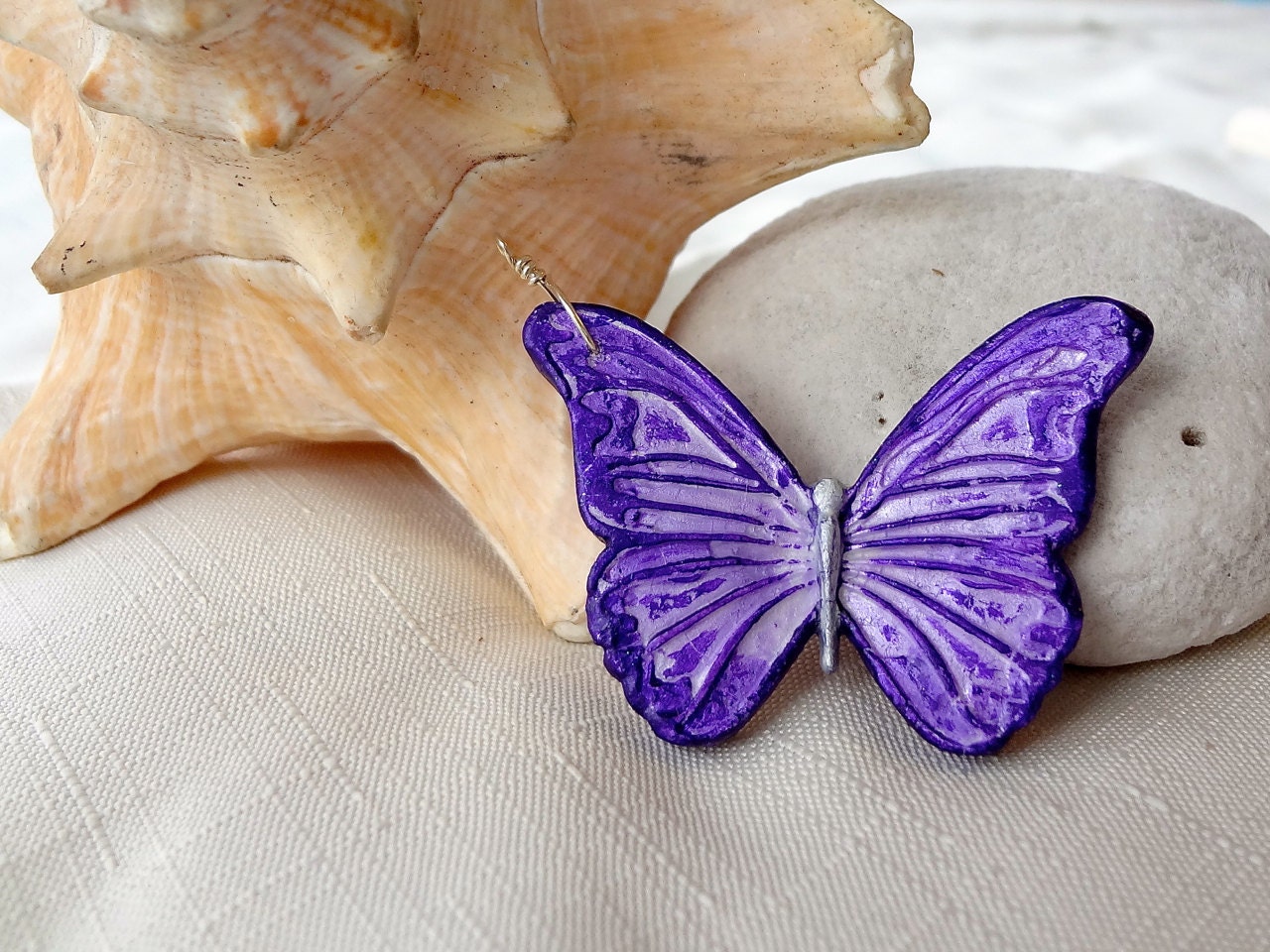 Polymer Clay Butterfly Pendant