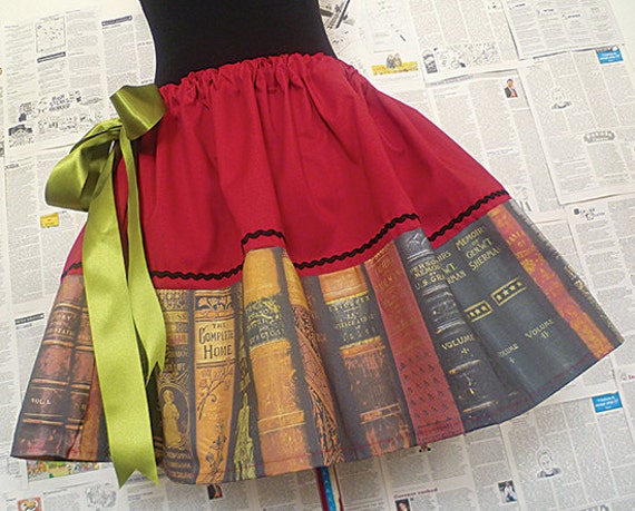 Geek Clothing, Geek Skirts, Geek Dresses, Book Lovers, Book Print Dress, ROOBY LANE