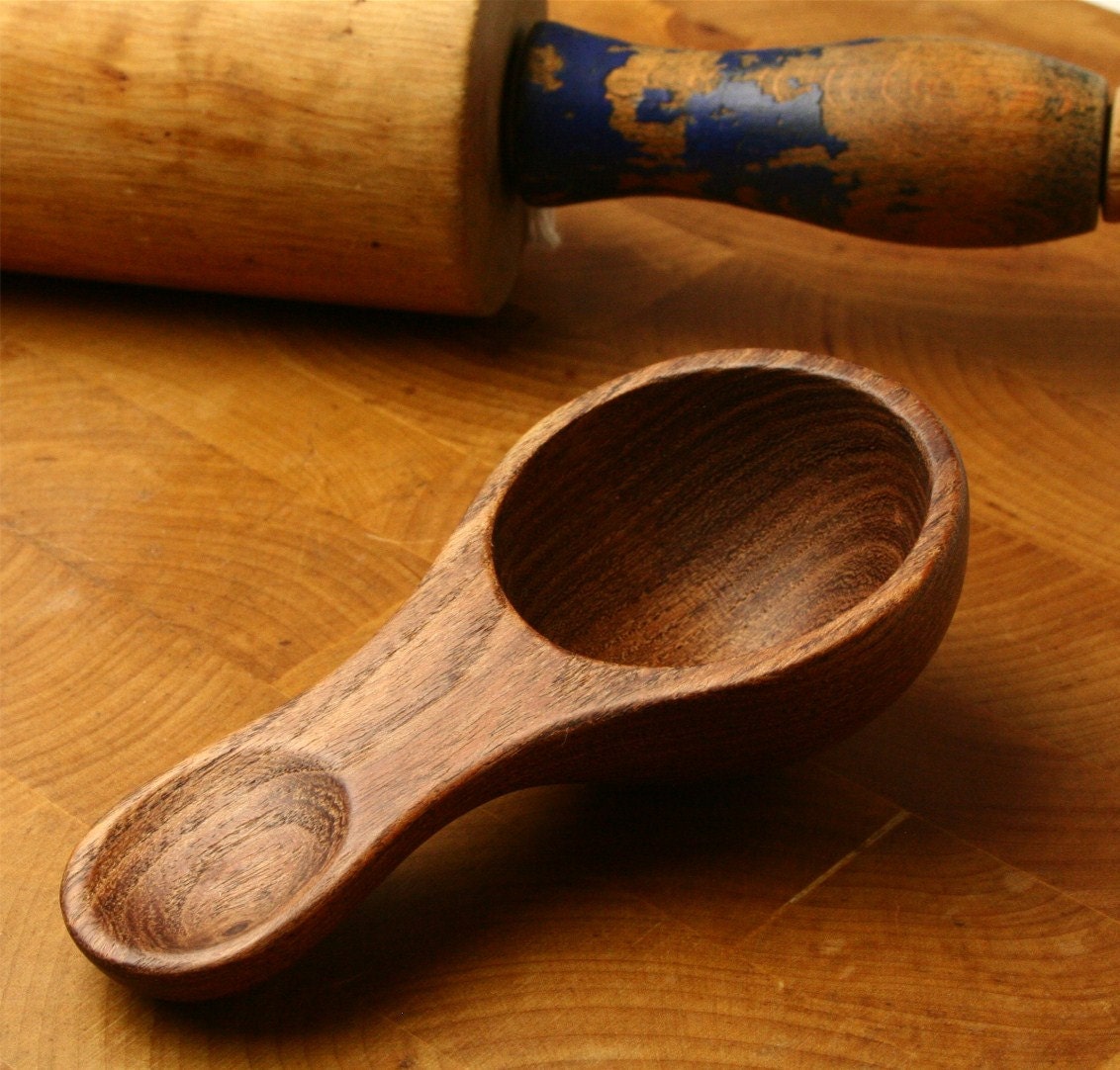 Handmade wooden spoon measuring spoon one eighth of a cup 2