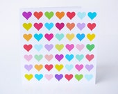 INSTANT DOWNLOAD Printable Valentines Day Card - Bright Hearts Il_170x135