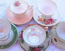 gifts Saucer China up Wedding Mix Tea Gift C and for cup & Vintage vintage match  tea Sets