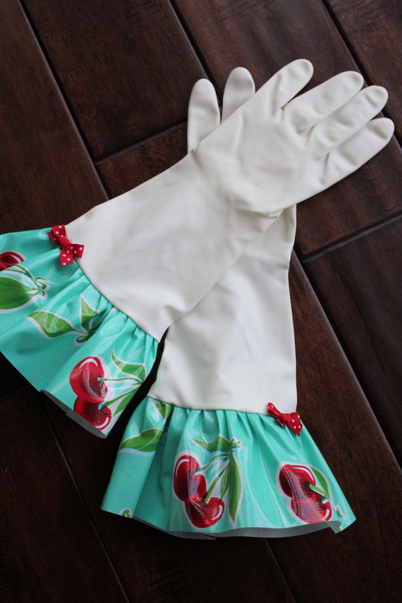 Plain Jane Turquoise w/Red Cherries Oilcloth by RachaelsSoaps