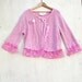 Summer rose pink cardigan hand-dyed wedding mother of bride shabby gypsy sweater kateblossom top rustic prairie style