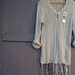 RESERVED for Beth ecru ivory sweater boutique dana buchman xl crochet ribbon yarn ooak tunic Mother's Day gift
