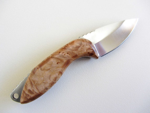 Skinner Knife Big Leaf Maple Burl Wood by StudioNorthernLights