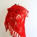 Free shipping RED SHAWL Triangle Winter scarf poncho bolero,shrug,stole,shawl,scarf,for her, valentine day love gift for her