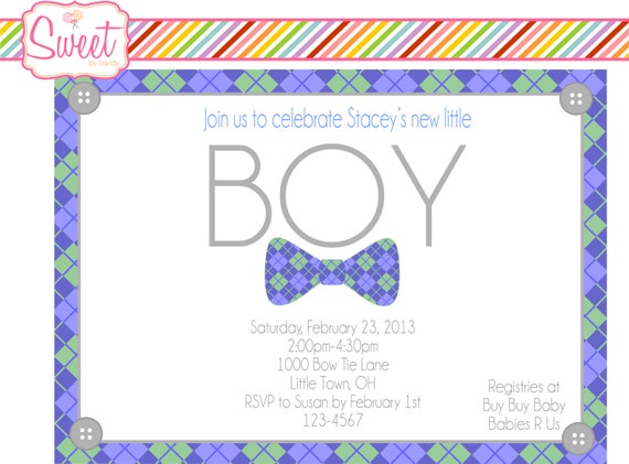 Little Man DIY Printable Baby Shower Invitation Il_570xn