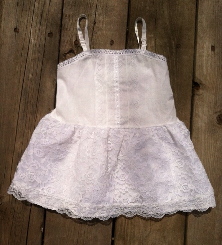 VTG Little Girls 3T White Slip Nighty Dress