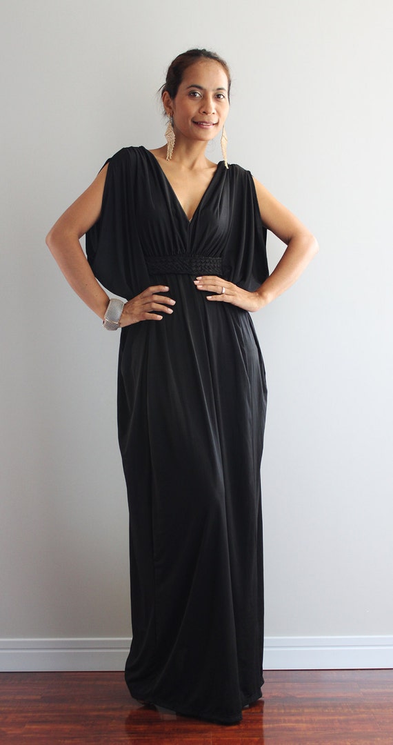 black chiffon maxi kimono