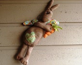 Primitive Flying Bunny Easter Angel Cloth Doll