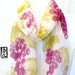 Hand Painted Silk Scarf Purple Grape Vines. Silk Chiffon Scarf. Handmade Silk Scarf. Mothers day gifts. 7x50 in.