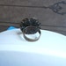 Blue Rhinestone Ring Vintage Adjustable