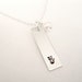 Cat Bar - Handstamped Sterling Silver Necklace Jewelry