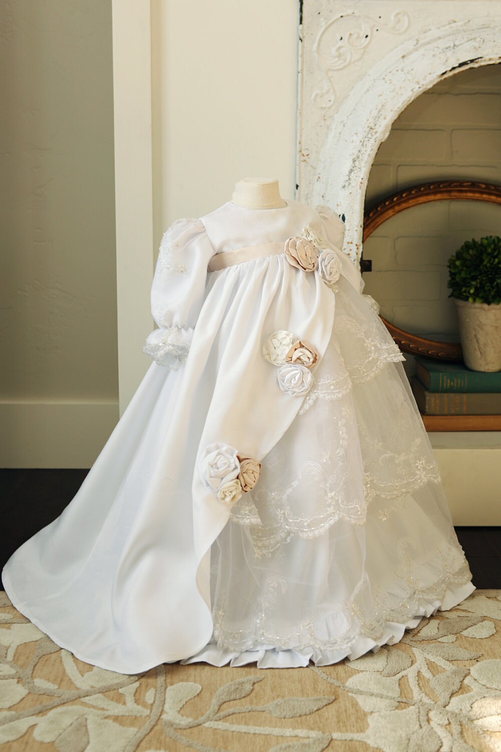 white gown baptism