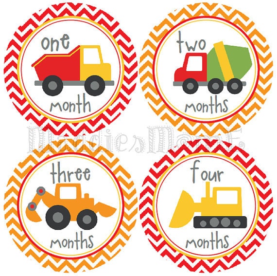 instant download diy printable baby boy monthly stickers