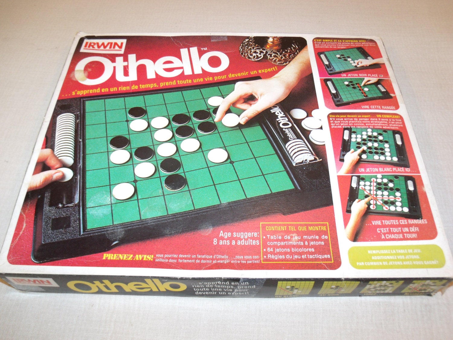 Othello Board Game 100 Complete Irwin 1980s Free Shipping