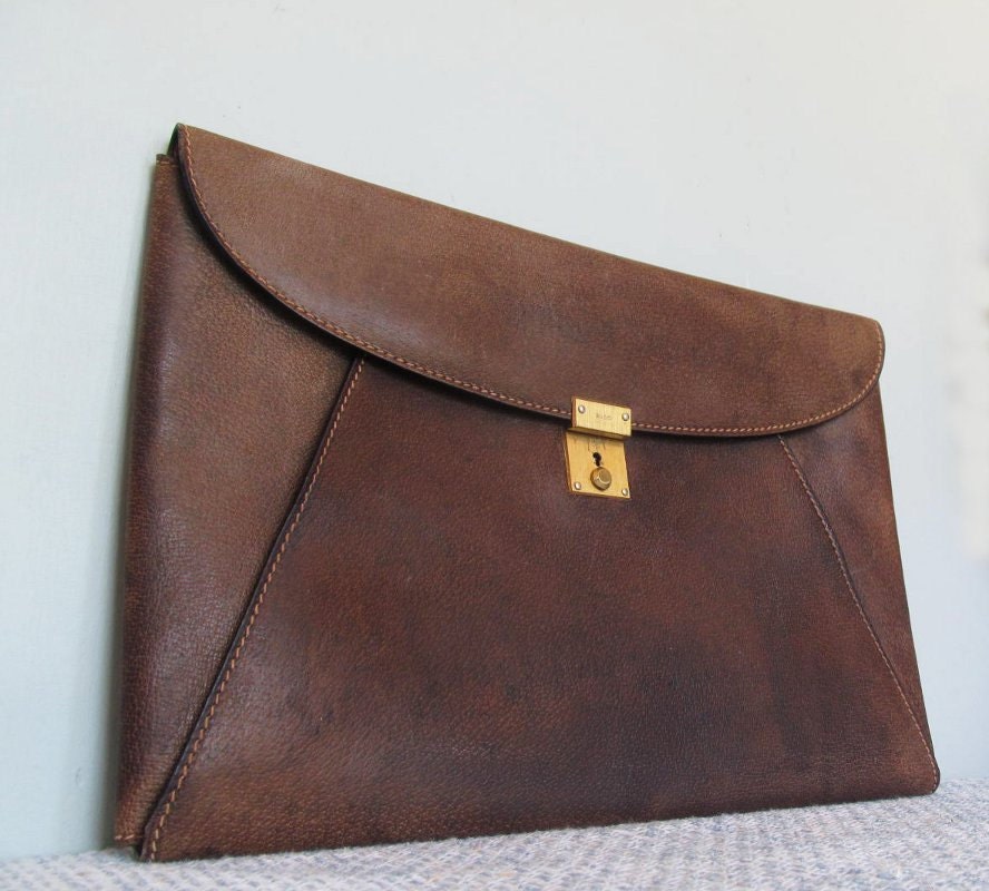 Vintage Gucci Envelope Clutch Portfolio Purse Handbag