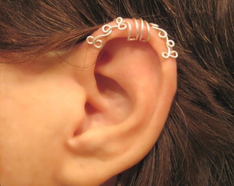 No Piercing "Curling Ivy" Cartilage Ear Cuff for Upper Ear Helix 1 Cuff COLOR CHOICES Wedding, Prom, Quinceanera