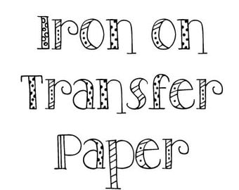 Transfer Paper for White or Light Colored Shirts - Iron on Transfer Paper - Plain Paper with NO Design - Ink Jet Printer ONLY